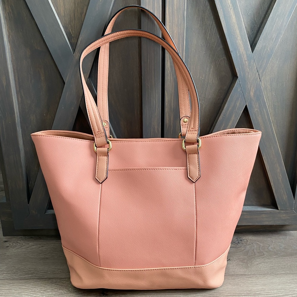 Tignanello Genuine Leather Tote Handbag Pink - Picture 3 of 9